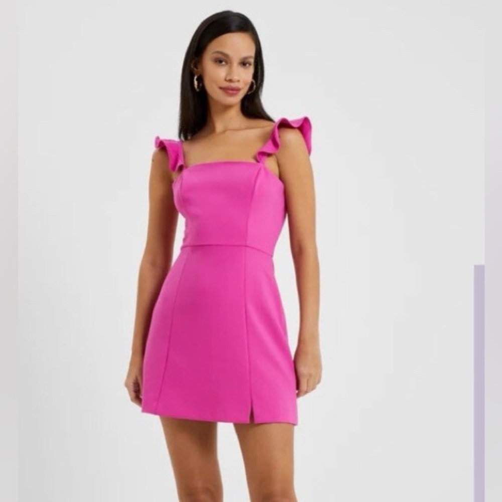 Pink Ruffle Strap Dress - French Connection